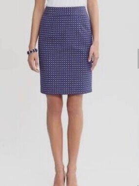 *Banana Republic Geometric Navy Lined Pencil Skirt